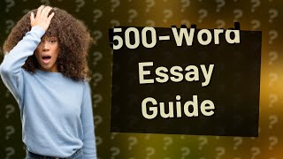 What does a 500word essay look like [upl. by Hittel166]