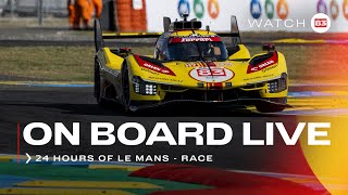 Onboard the 83 LIVE race action at 24H of Le Mans 2024  Ferrari Hypercar Part 1 [upl. by Halbeib]