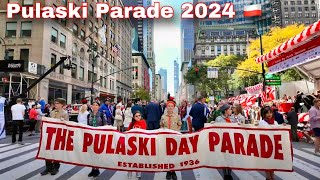 NYC LIVE  87th Annual Pulaski Day Parade 2024 [upl. by Damita]