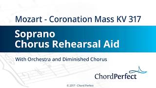 Mozarts Coronation Mass KV 317  Soprano Chorus Rehearsal Aid [upl. by Ennaj]