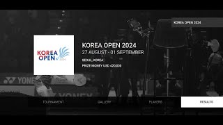 🔴Day 1 KoreaOpen 2024 BWF Livescore [upl. by Adirem592]