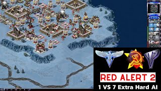 Red Alert 2 Yuris Revenge I 1 Allied vs 7 Yuris Brutal Ai [upl. by Kalil472]