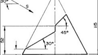 HOW to draw first and second auxiliary projection auxiliary projection drawing technicaldrawing [upl. by Rebmat]