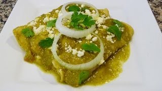 Receta Facil Enchiladas Verdes [upl. by Engedus]