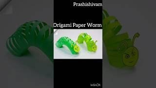 How to make paper craft worm worms trendingshortinsects caterpillarcrafts craftworm earthworm [upl. by Ateekal]