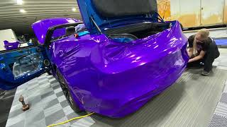 Mustang purple car wrap [upl. by Yennek651]