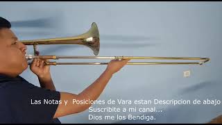 TUTORIAL 1ra ESCALA CROMATICA DE TROMBON DE VARA [upl. by Swerdna]