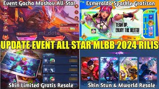 UPDATE EVENT ALL STAR MLBB 2024 RILIS EVENT PROMO DM SKIN ALL STAR MOSKOV DAN SKIN LIMIT GRATIS [upl. by Silletram421]