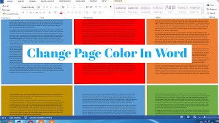 How To Different Color For Each Page In Microsoft Word  Change Word Page Colour [upl. by Gilus686]