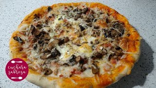 PIZZA CASERA CON CHAMPIÑONES Y HUEVO [upl. by Stephie587]