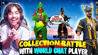 Collection verses with random worldchat richest player😱 Garena Free Fire [upl. by Leahcimauhsoj]