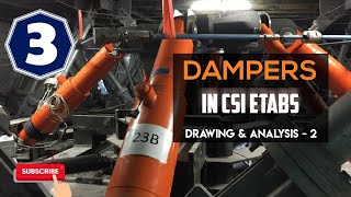 Dampers in etabs  Drawing Fluid Viscous Dampers FVD  2 [upl. by Sicular]