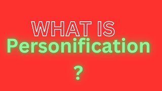 What is Personification [upl. by Kylynn]