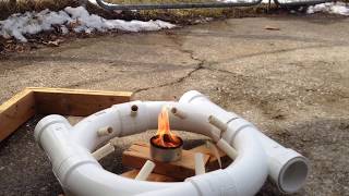 Small scale fire tornado using PVC pipe [upl. by Ahlgren]