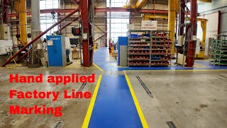 Hand applied factory floor line marking [upl. by Fredella358]