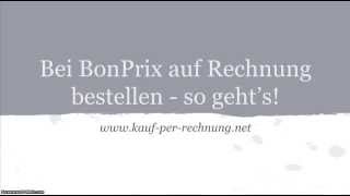 So kauft man bei BonPrix auf Rechnung [upl. by Mirielle]