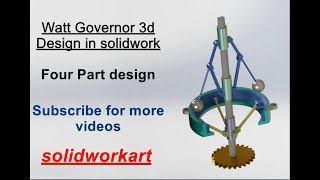 Watt Governor 3D Design in solidwork [upl. by Yelloh]