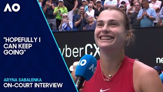 Aryna Sabalenka OnCourt Interview  Australian Open 2024 Third Round [upl. by Nisse745]