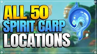 All 50 Spirit Carp Locations 【Genshin Impact】 [upl. by Neelear]