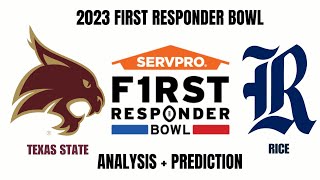 College Football First Responder Bowl  Texas State Bobcats Vs Rice Owls Analysis  Prediction [upl. by Annoynek717]