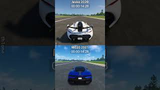 The Crew 2  Koenigsegg Jesko 2020 vs Maserati MC20 2021 Drag Race Max Upgrades [upl. by Wallache]