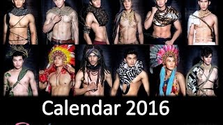 Sexy Men Calendar 2016 Happy New Year Strong Man 2559 [upl. by Eilrahc334]