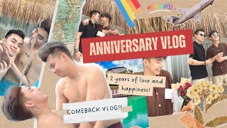 OUR 2ND YEAR ANNIVERSARY CELEBRATION  COMEBACK VLOG JamVey [upl. by Hazrit692]