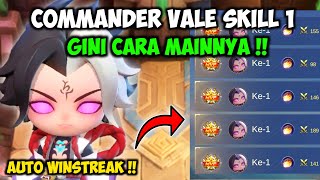 CARA MAIN SYNERGY TERBAIK VALE SKILL 1  COMMANDER TERBARU MAGIC CHESS UPDATE  COMBO PUSH MC [upl. by Aibat441]