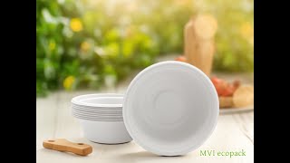 Biodegradable Bagasse 350ml Round Bowl [upl. by Chil810]