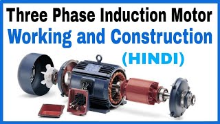 Three Phase Induction Motor in Hindi Working Principle and Construction [upl. by Gennie]