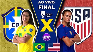 🇧🇷 BRASIL 0x1 ESTADOS UNIDOS 🇺🇸  FINAL 🏆  COPA OURO FEMININA  AO VIVO COM IMAGENS DO ESTÚDIO [upl. by Amadeus974]