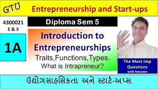 L1  What is Entrepreneurship  Most Imp Questions  Traits [upl. by Ahsakat]