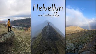 Helvellyn in January  first time going across Striding Edge  the Lake District [upl. by Ecnarrot]