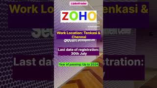 Zoho Recruitment 2024  OFF Campus Drive For 2024  2023 Batch Hiring offcampusrecruitment [upl. by Ahsoet978]