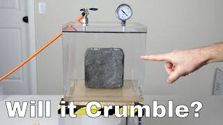 Does Concrete Turn to Dust in a Vacuum Chamber Concrete Without Oxygen Experiment [upl. by Loree219]