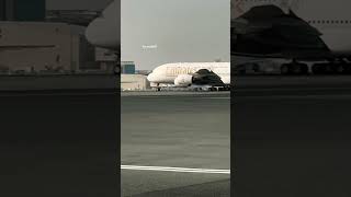 Emirates airpine takeoff Dxb airport emirates airline shortvideo youtubeshorts song urdu sky [upl. by Melisa]