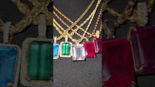 Gold Gemstone Pendant Collection Wait Till You See What I got Coming shorts youtubeshorts gems [upl. by Niro]