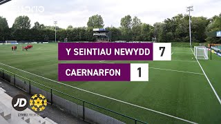 Uchafbwyntiau  Highlights  Y Seintiau Newydd 71 Caernarfon  JD Cymru Premier [upl. by Anilocin]