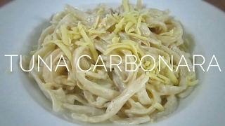 Filipino Style Tuna Carbonara  Food Bae [upl. by Yhcir]