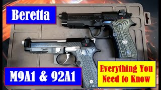 Beretta M9A1 amp 92A1 quotEverything You Need to Knowquot The Most Comprehensive Comparison amp Review [upl. by Nurav]