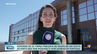 Governo de SC fecha parceria em visita ao Porto de Sines em Portugal [upl. by Richardo]