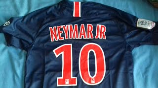 33 UNBOXING MAILLOT PSG 20182019 FLOQUÉ NEYMAR JR DHGATECOM [upl. by Noffihc298]