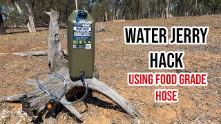 Water Jerry Can Hack for your 4WD setup and Camping Food grade hose and costs less than 15 [upl. by Oiluig]