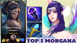 Wild Rift Top 1 Morgana Majestic Empress New Skin Gameplay Rank Challenger [upl. by Aivato699]