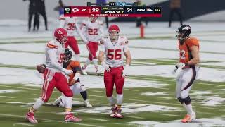 NFL Madden Sim Kansas City Chiefs at Denver Broncos Week 8 2023 [upl. by Nahpets]