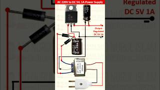 AC 220V to DC 5V Regulated Power Supply  How to Convert 220V AC to 5V DC  Regulated DC PowerSupply [upl. by Nirret]