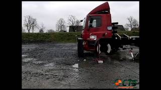 Crash test DAF CF vs Triple Bollard PAS 68 IWA 141 N3N3C [upl. by Aliber808]