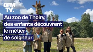 Des enfants se mettent dans la peau dun soigneur du zoo de Thoiry [upl. by Pomfrey]