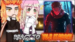 🦊🌸🦊Hashira React to Yuji Itadori  Shibuya Arc  Kimetsu no Yaiba  Gacha club 🦊🌸🦊 [upl. by Aronid]