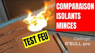 Isolant mince  Test au feu [upl. by Eneli]